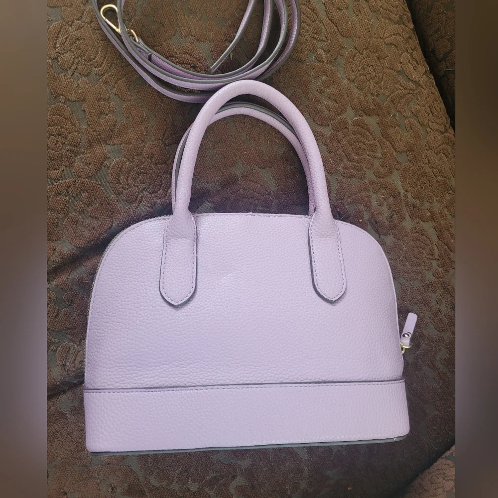 Nanette Lepore Lavender Dome Satchel Shoulder Bag Spring Girlie Pastel Lilac